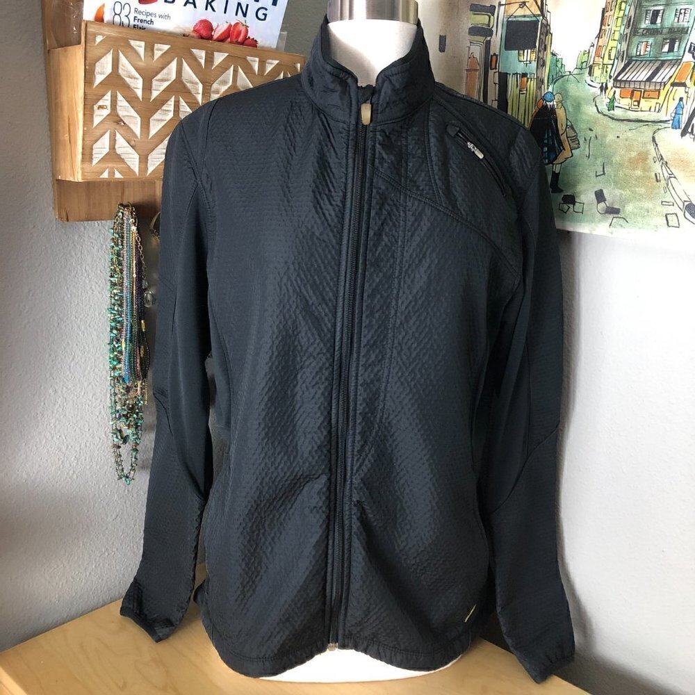 Nike Spere Pro Black Zip Up Athletic Jacket size XL 16 - 18 Black